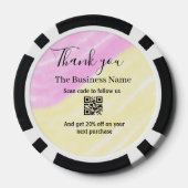 QR scannen um uns zu folgen danke Rabattcode pink  Pokerchips (Rückseite)