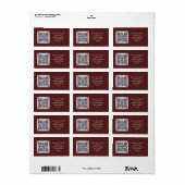 QR-SCANNING-CODE - Aufkleber für die Gerettet DATE Adressaufkleber (Vorne)