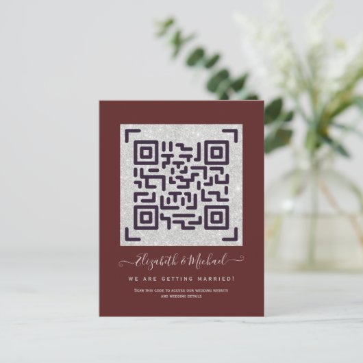 QR-SCANNING-CODE für Hochzeitsseminare - Informati Postkarte (Stehend Vorderseite)