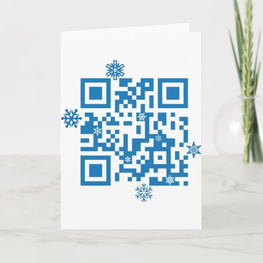 QR Scans-Code "Merry Christmas!" Feiertagskarte (Vorderseite)