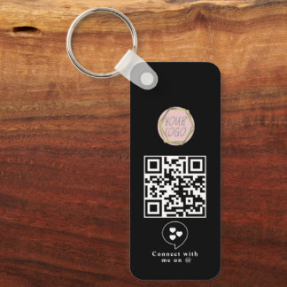 QR-Schlüsselanhänger für Social Media Business-Log Schlüsselanhänger