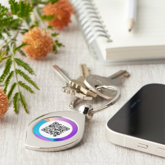 QR-Schlüsselanhänger Schlüsselanhänger (Seite)