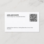 QR Seamstress Dressmaking & Alterungs Visitenkarte (Rückseite)