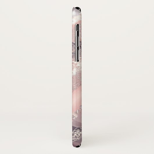 *~* QR Silver AP66 Glitzer Pink Agate Case-Mate iPhone Hülle (Hinten/Links)