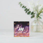 *~* QR Sky Night Stars ETHEREAL WAVES AP93 Quadratische Visitenkarte (Stehend Vorderseite)