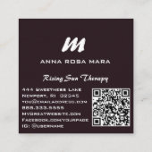 *~* QR Sky PINK SUN Abstrakt Landschaft Natur AP93 Quadratische Visitenkarte (Rückseite)