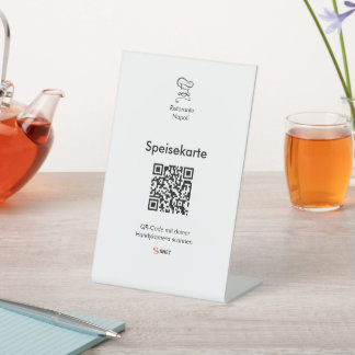 QR - Speisekarte Gastro Sockelschild