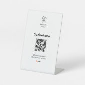 QR - Speisekarte Gastro Sockelschild (Vorderseite)