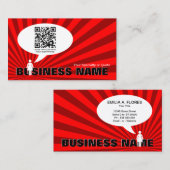 QR-Sprechblase Visitenkarte (Vorne/Hinten)