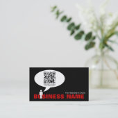 QR-Sprechblase Visitenkarte (Stehend Vorderseite)