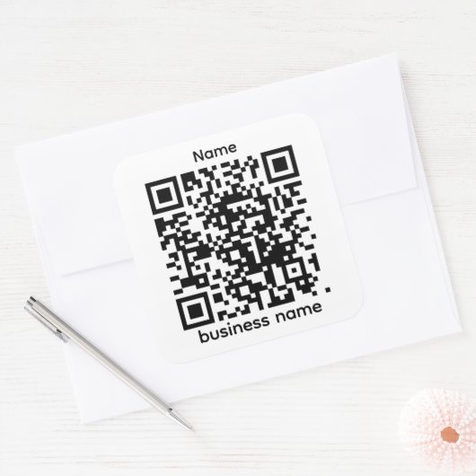 QR Sticker Template (Umschlag)