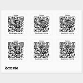 QR-Sticker-Vorlage Quadratischer Aufkleber (Blatt)