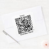 QR-Sticker-Vorlage Quadratischer Aufkleber (Umschlag)