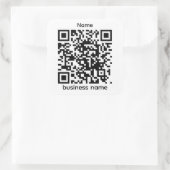 QR-Sticker-Vorlage Quadratischer Aufkleber (Tasche)