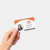 QR Strichcode Mitarbeiter-Foto-ID Ausweis (Handheld)