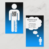 qr-Strichmännchen Visitenkarte (Vorne/Hinten)