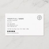 QR-Stylist-Logos für soziale Medien Visitenkarte (Rückseite)