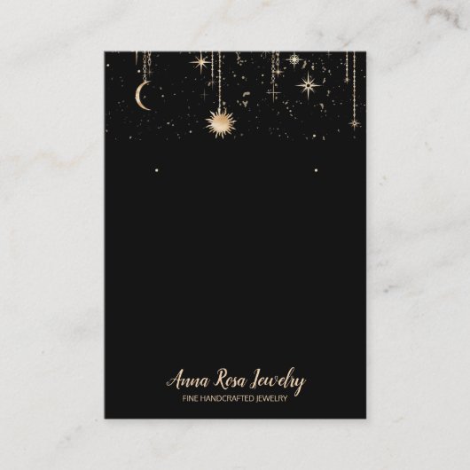 *~* QR Sun Cosmic Celestian Moon Jeweling Earring Visitenkarte (Vorderseite)