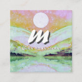 *~* QR SUN Moderne Abstrakte Landschaft Natur AP93 Quadratische Visitenkarte (Vorderseite)