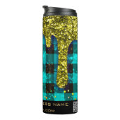 *~* QR SWAG Rustikaler Weihnachts-Gold-Tropfen Kar Thermosbecher (Nach rechts gedreht)