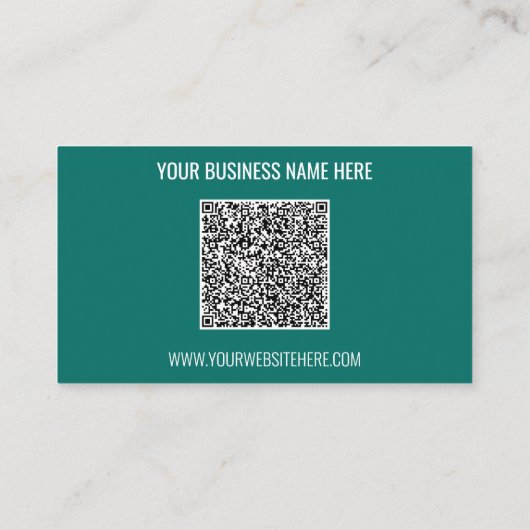 QR-Textinformation Farbe Berufliche Visitenkarte (Rückseite)