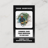 *~* QR Tree Services Lumber Jack Man Artistic Visitenkarte (Vorderseite)