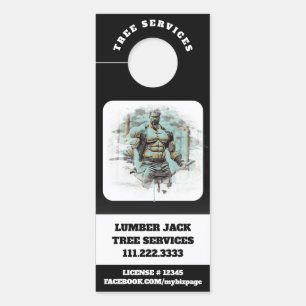 *~* QR Tree Services Musculular Man Door Türanhänger