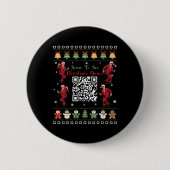 Qr Trump Dance Code Präsident Dance Code Weihnacht Button (Vorderseite)