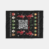 Qr Trump Dance Code Präsident Dance Code Weihnacht Fleecedecke (Vorderseite (Horizontal))