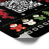 Qr Trump Dance Code Präsident Dance Code Weihnacht Poster (Ecke)