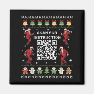 Qr Trump Dance Code Präsident sucht nach Anweisung Magnet