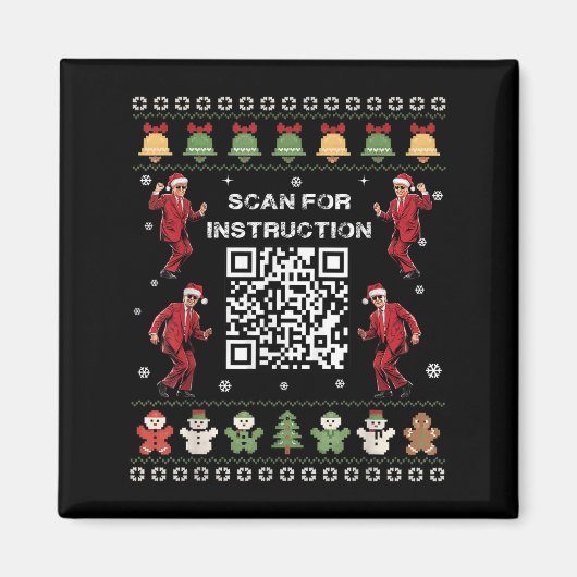 Qr Trump Dance Code Präsident sucht nach Anweisung Magnet (Vorne)