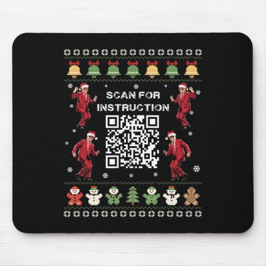 Qr Trump Dance Code Präsident sucht nach Anweisung Mousepad (Vorne)