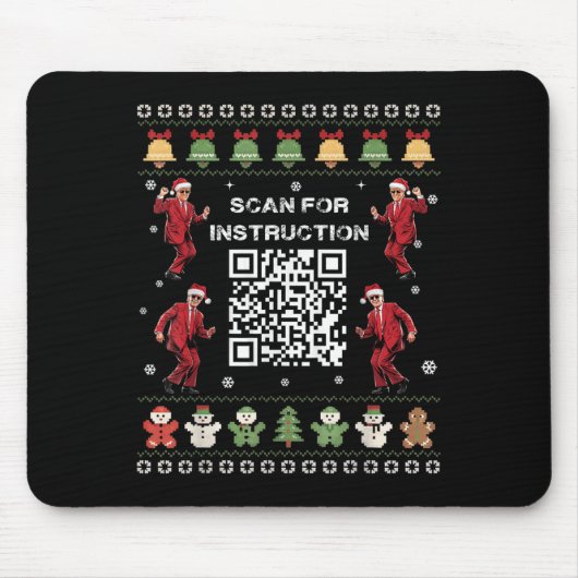Qr Trump Dance Code Präsident sucht nach Anweisung Mousepad (Vorne)