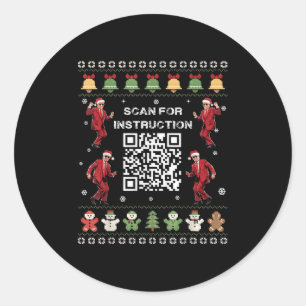 Qr Trump Dance Code Präsident sucht nach Anweisung Runder Aufkleber