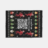 Qr Trump Dance Code President Scan For Instruction Fleecedecke (Vorderseite (Horizontal))