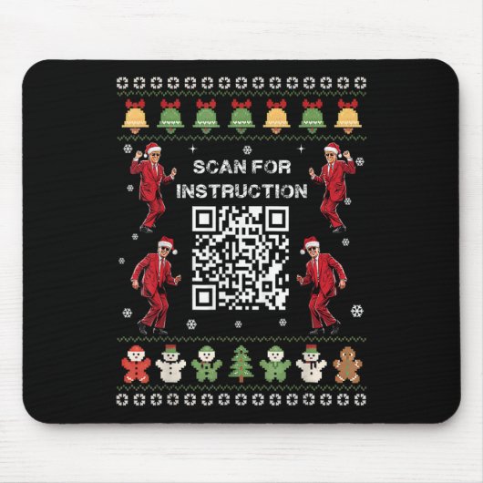 Qr Trump Dance Code President Scan For Instruction Mousepad (Vorne)