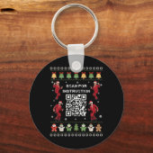 Qr Trump Dance Code President Scan For Instruction Schlüsselanhänger (Vorderseite)