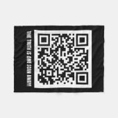 Qr Trump Dancing Code Merch Uni-Erwachsene, Schwar Fleecedecke (Vorderseite (Horizontal))
