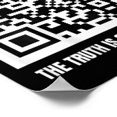 Qr Trump Dancing Code Merch Uni-Erwachsene, Schwar Poster (Ecke)