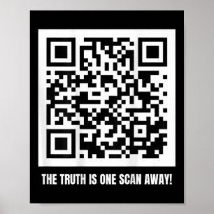 Qr Trump Dancing Code Merch Uni-Erwachsene, Schwar Poster