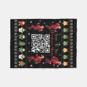 Qr Trump Tanz Code Präsident Tanz Code Weihnachten Fleecedecke (Vorderseite (Horizontal))