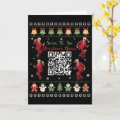 Qr Trump Tanz Code Präsident Tanz Code Weihnachten Karte (Gelbe Blume)