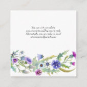 QR-UAWG, Aquarellfarben-Wildblumen Hochzeit Begleitkarte (Rückseite)