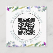 QR-UAWG, Aquarellfarben-Wildblumen Hochzeit Begleitkarte (Vorderseite)