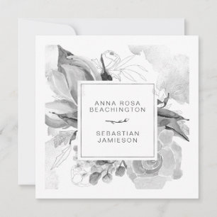 *~* QR UAWG AR12 Blütenschlichte Hochzeit Einladung