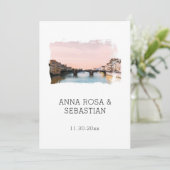 *~* QR UAWG Florenz Italien Firenze AP12 Wedding Einladung (Stehend Vorderseite)