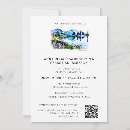 *~* QR UAWG Florenz Italien Firenze AP19 Wedding Einladung (Rückseite)