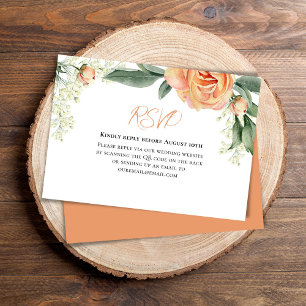 QR-UAWG für die Farbflora Peach RSVP Karte