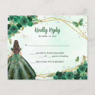 QR-UAWG für Green Gold Floral Princess